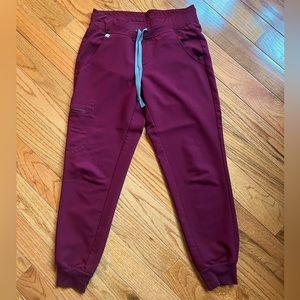 FIGs Maroon, Zamora Women’s Jogger scrub pants, sz XS Petite